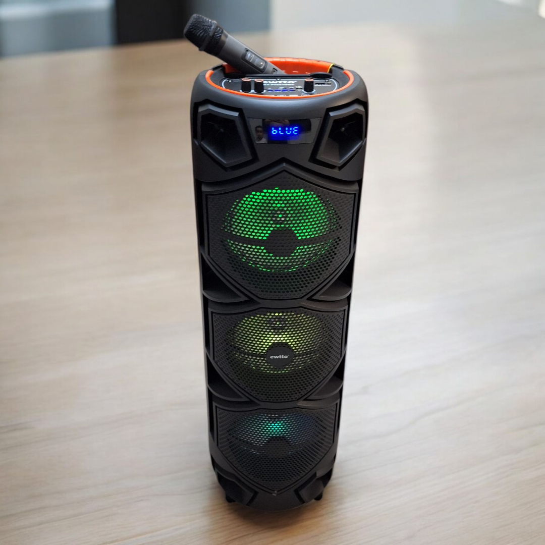 Torre de Sonido Portátil Ewtto ET-P5664MBC con Bluetooth, Luces RGB y Micrófono