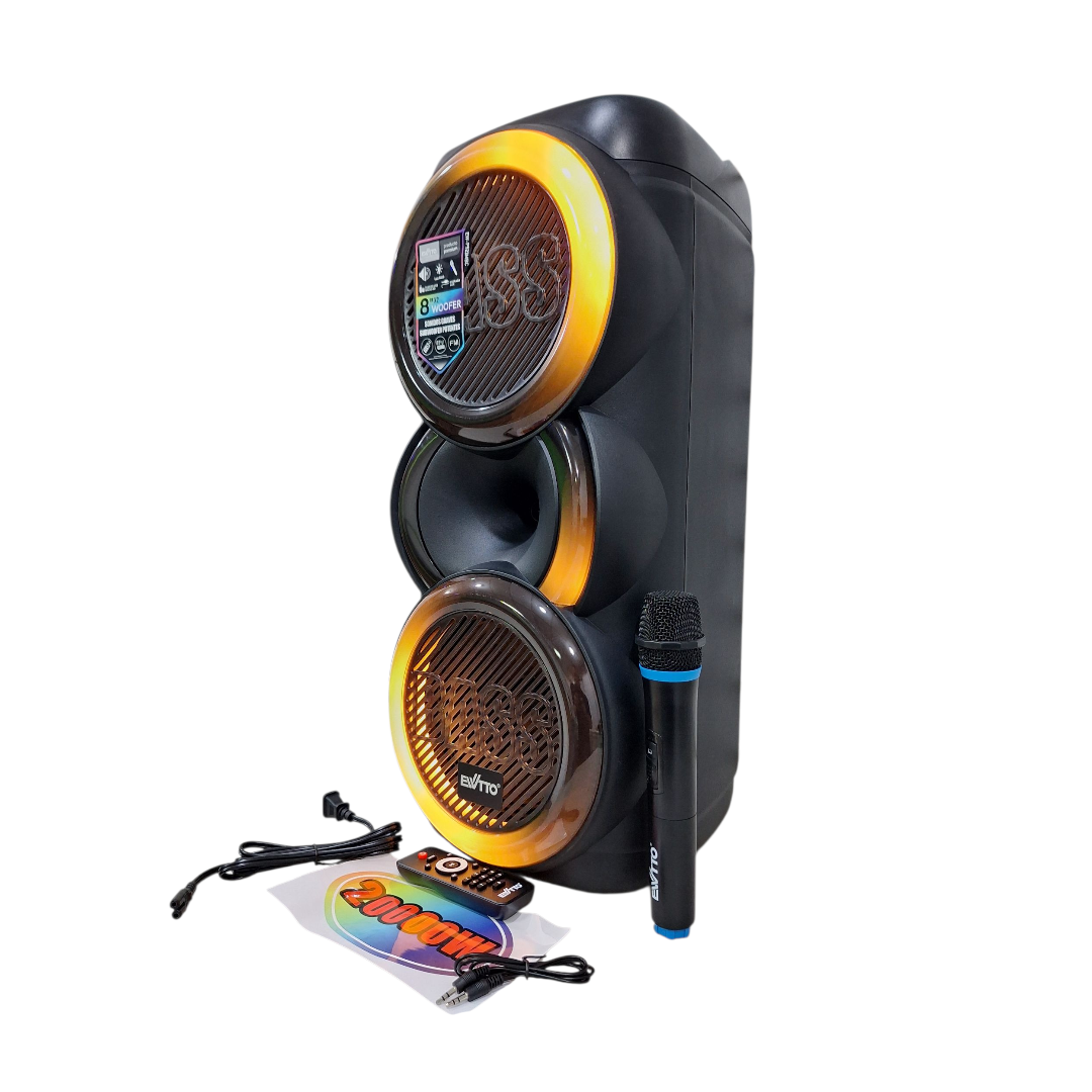 Torre de Sonido con Subwoofer + Luces RGB + Micrófono Ewtto EW-P523MBC