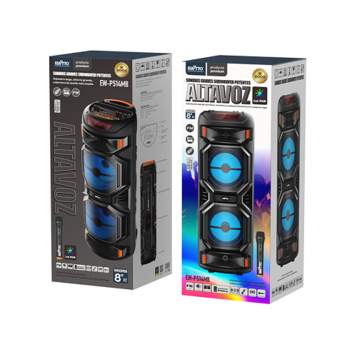 Torre de Sonido P514 Potente Sistema de Audio con Bluetooth + Micrófono