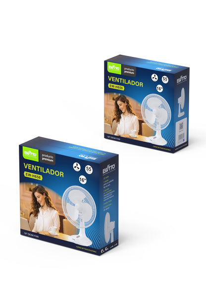 Ventilador de mesa EWTTO EW-H656 de 16 pulgadas | 55 W
