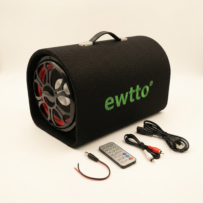 Bocina EWTTO con control remoto y cables incluidos