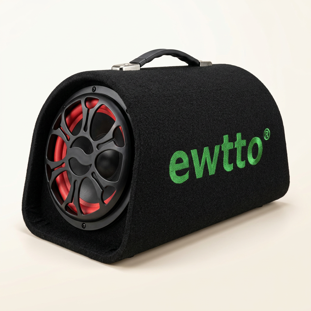 Bocina EWTTO de 8 pulgadas sobre fondo limpio de estudio