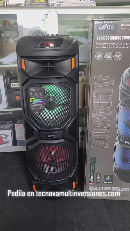 Torre de Sonido P514 Potente Sistema de Audio con Bluetooth + Micrófono