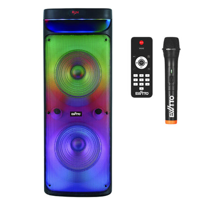 Torre de Sonido Ewtto EW-P516MB con Woofer Doble 10” y Luces RGB