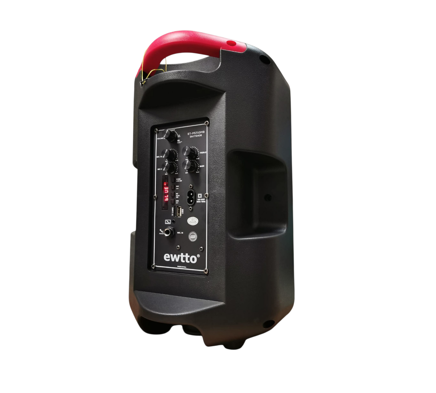Bocina Recargable 8" con Micrófono y Luces RGB Ewtto P5710