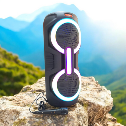 Torre de Sonido Portátil Ewtto ET-P5800MB con Micrófono y Luces RGB