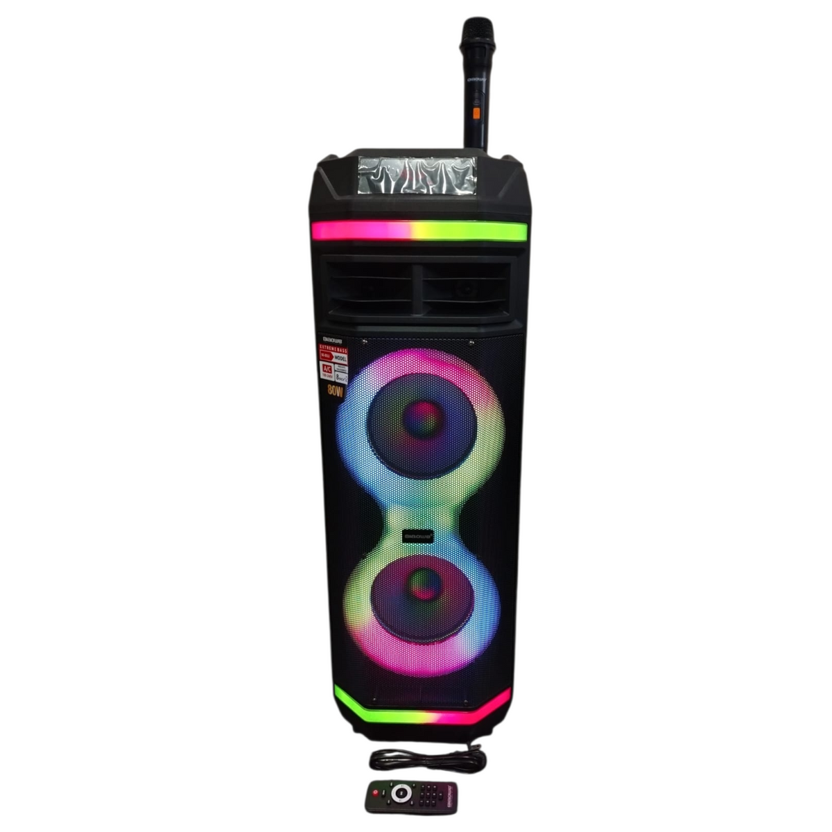 Torre de Sonido con Subwoofer + Micrófono Inalámbrico | Siaowe SE-0512
