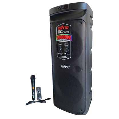 Torre de Sonido Ewtto EW-P516MB con Woofer Doble 10” y Luces RGB