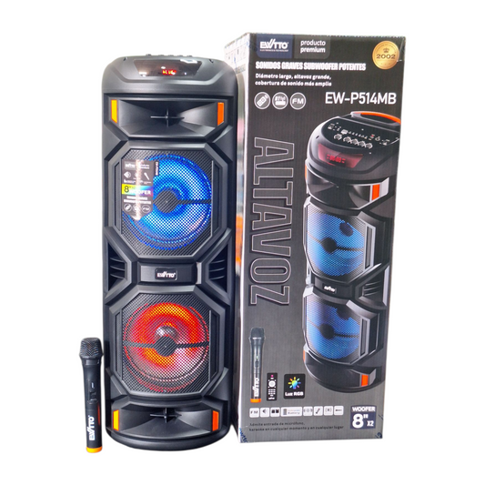 Torre de Sonido P514 Potente Sistema de Audio con Bluetooth + Micrófono