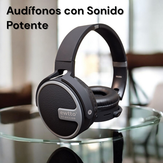 Audífonos Inalámbricos EWTTO ET-A4328B con Bluetooth 5.3, (MP3/Auxiliar/Radio)