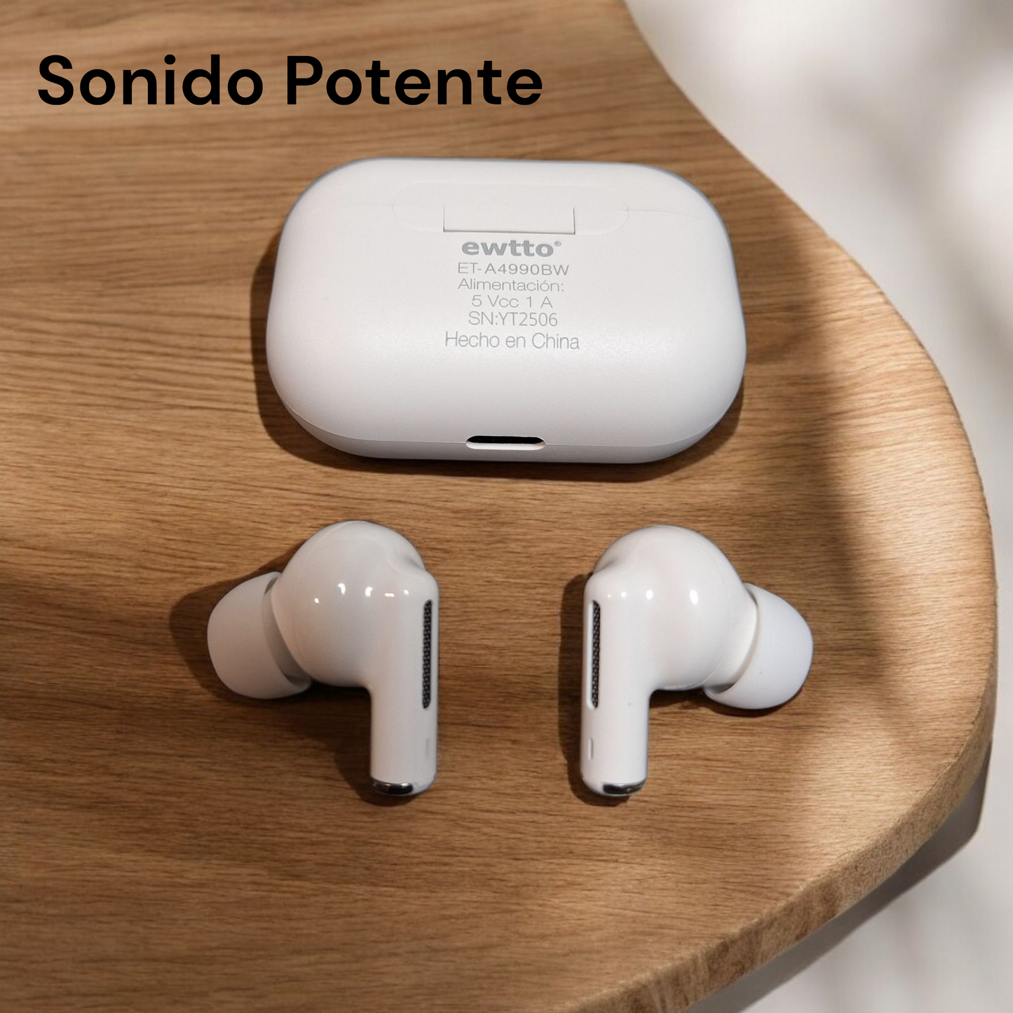 Auriculares Inalámbricos EWTTO ET-A4990BW con Pantalla LED y Bluetooth 5.3 – Sonido de Alta Fidelidad