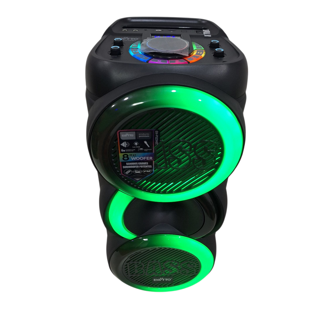 Torre de Sonido con Subwoofer + Luces RGB + Micrófono Ewtto EW-P523MBC