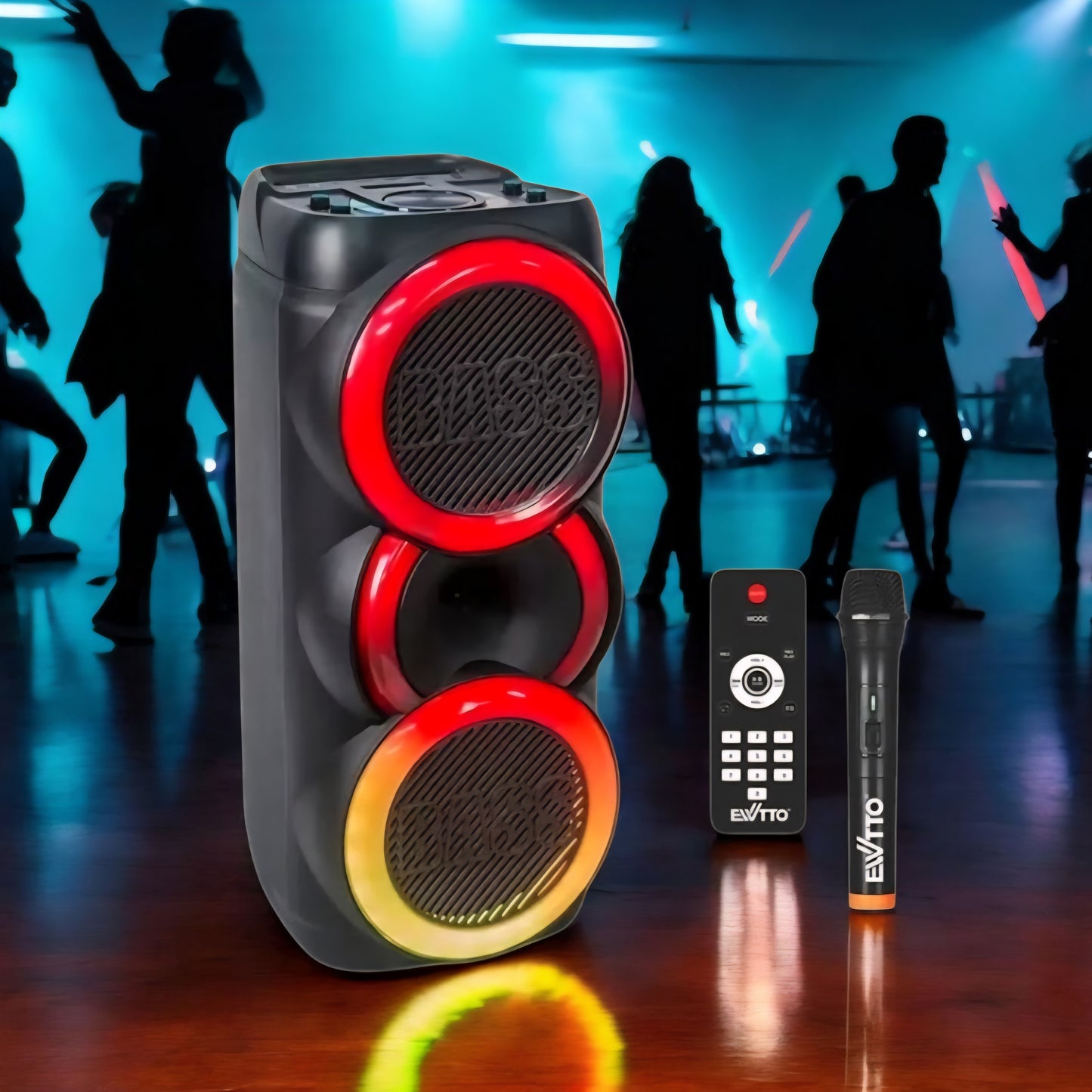 Torre de Sonido con Subwoofer + Luces RGB + Micrófono Ewtto EW-P523MBC