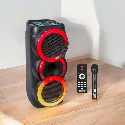 Torre de Sonido con Subwoofer + Luces RGB + Micrófono Ewtto EW-P523MBC