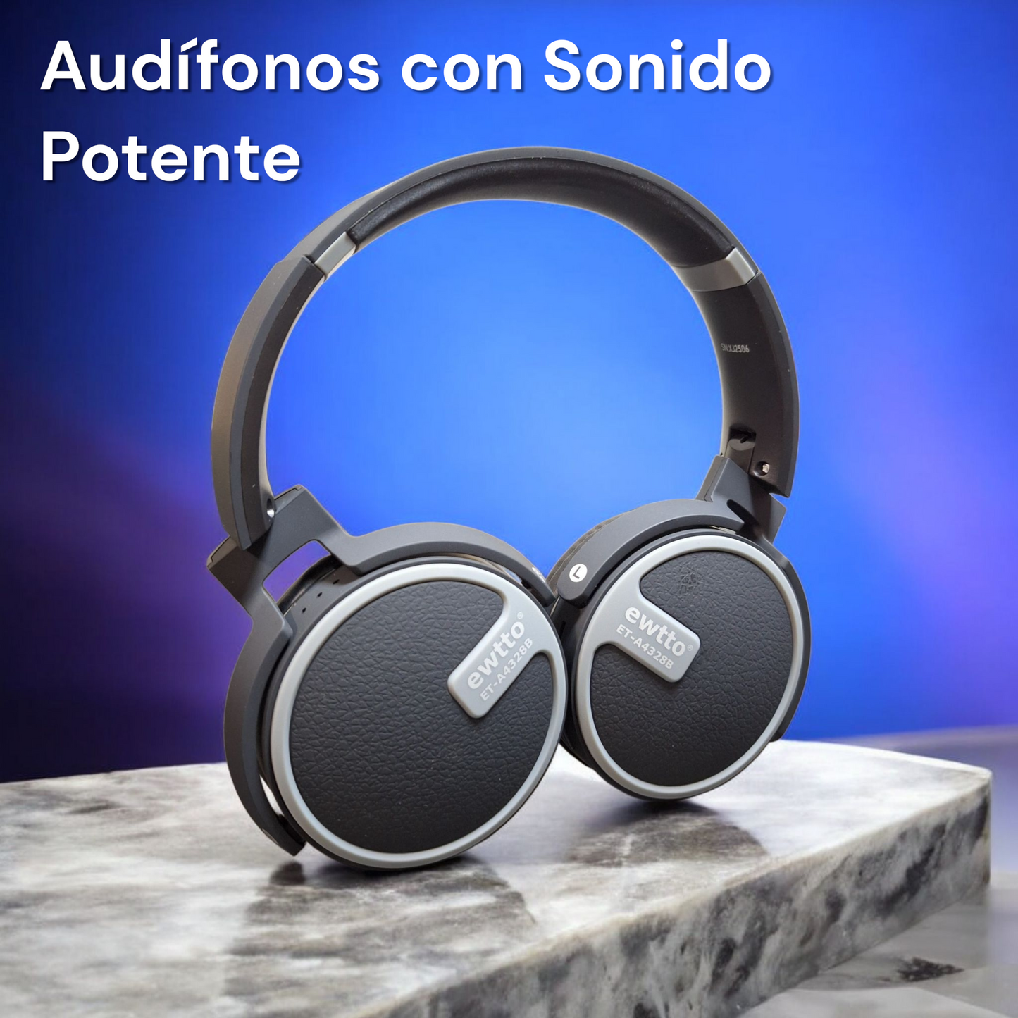 Audífonos Inalámbricos EWTTO ET-A4328B con Bluetooth 5.3, (MP3/Auxiliar/Radio)