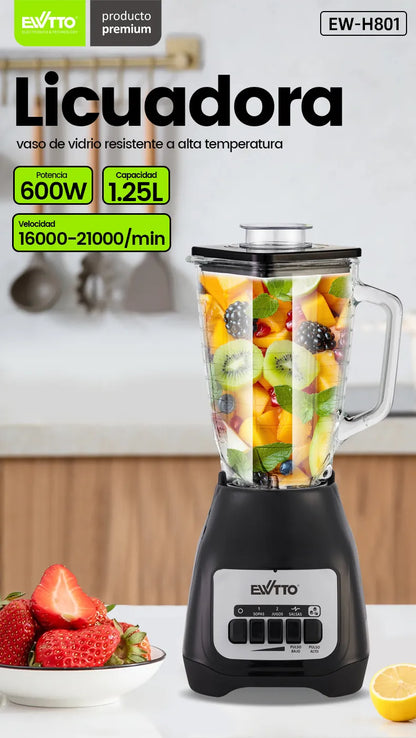 Licuadora 600W Ewtto H801 (negro)
