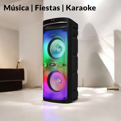 Torre de Sonido Ewtto EW-P516MB con Woofer Doble 10” y Luces RGB